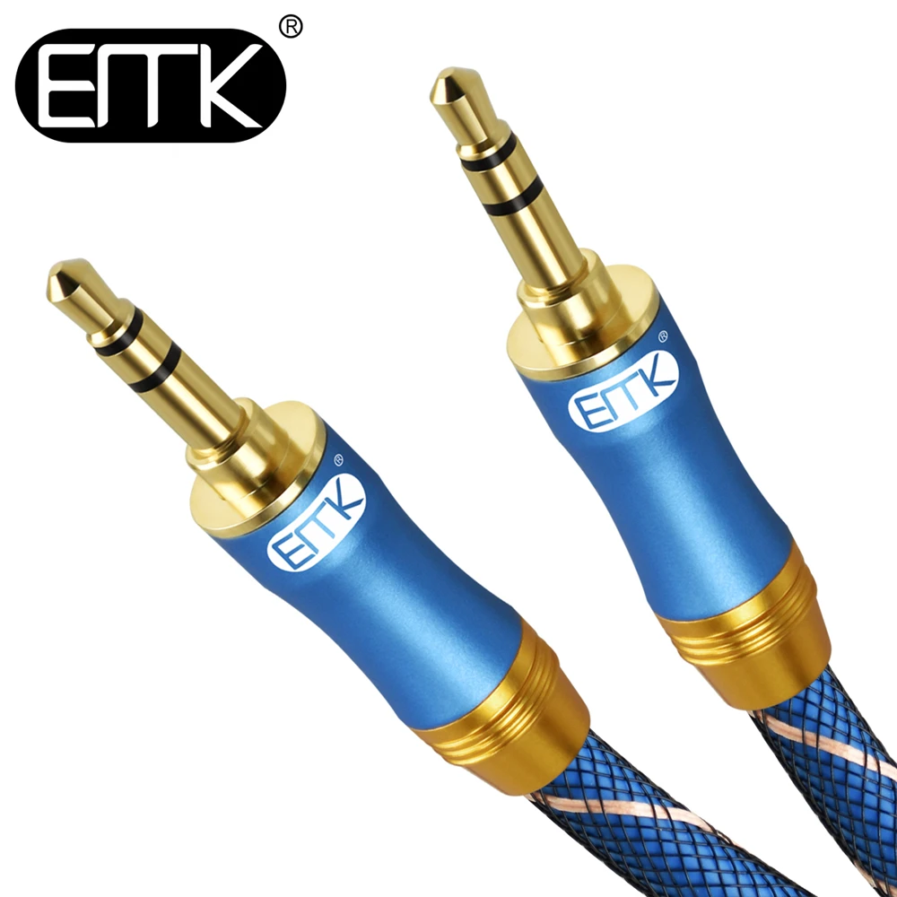 EMK 3.5mm audio Cable high quality Jack 3.5 with nylon braided Male to Male Aux Cable 1m 2m 3m 5m For Phone Car computer Speaker EMK 3.5mm audio Cable high quality Jack 3.5 with nylon braided Male to Male Aux Cable 1m 2m 3m 5m For Phone Car computer Speaker