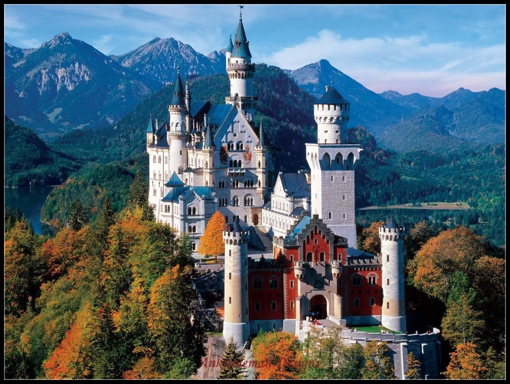 Kaufen Stickerei Kreuzstich Kits Hand Handwerk 14 ct DMC DIY Kunst Handgefertigten Dekor Schloss Neuschwanstein 2