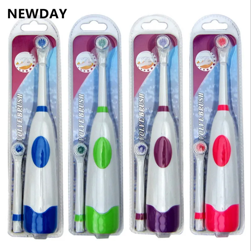 

1 Piece Battery Rotation Type Electric Toothbrush With 2 Brush Heads Oral Irrigator Soft Travel Toothbrush For Kids And Adults