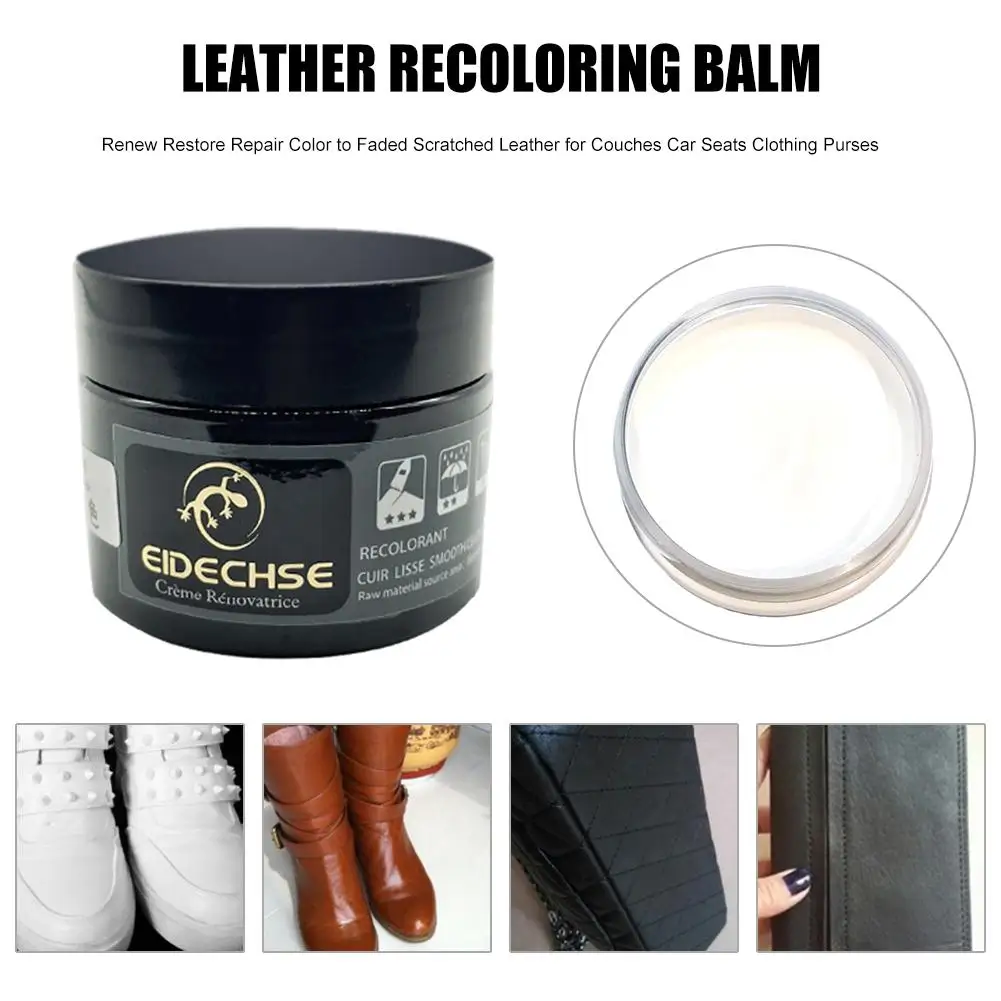 New Liquid Skin Leather Recoloring Balm Repair Kit No Heat Repair Tool Auto Interior Seat Sofa Coats Holes Scratch Cracks - Цвет: White