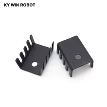 10 шт. черный 15*10*20 мм Триод теплоотвод 10*15*20 мм TO-220 TO220 транзистор алюминиевый радиатор теплоотвод охладитель охлаждения 20*15*10 мм