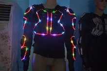High quality RGB led armor flashing led costumes suit