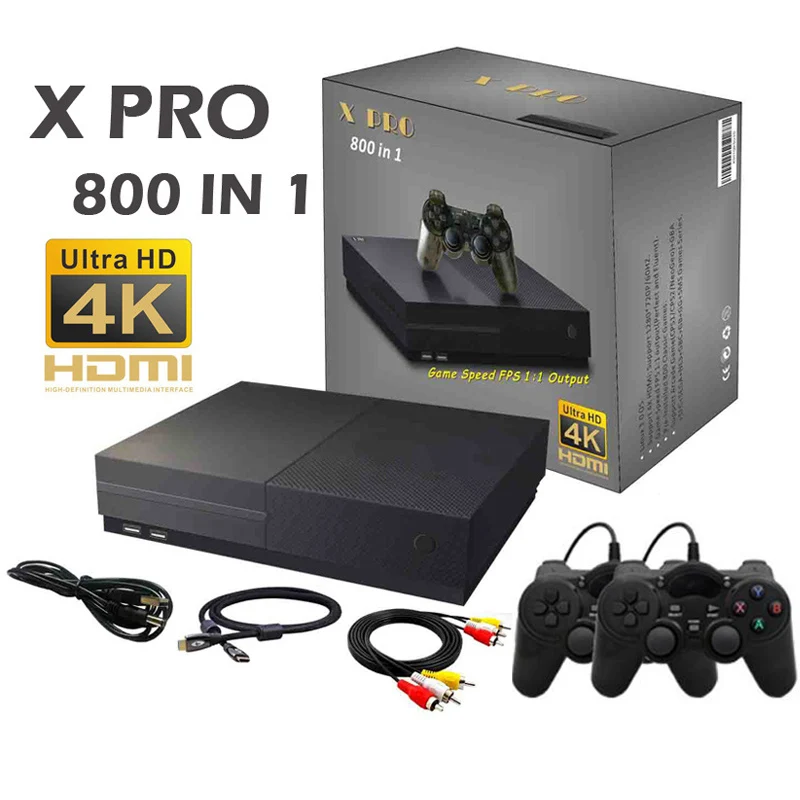 

2018 HD Video Game Console 64 Bit Support AV 4K HDMI Output Retro 800 Classic Family Video Games Retro Game Console To TV X PRO