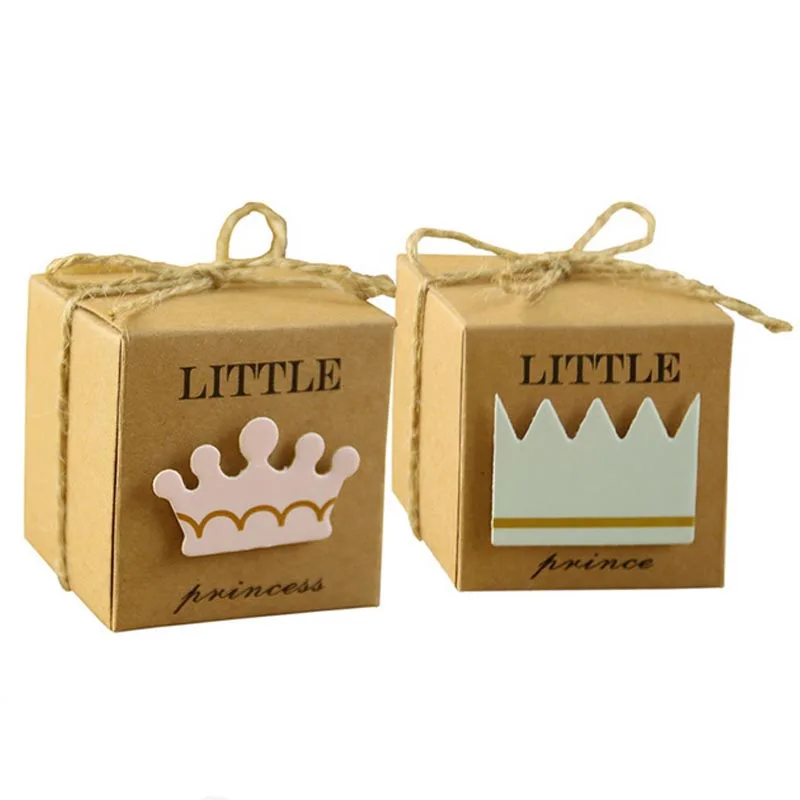 

Dozzlor 10Pcs Mini Little Little Princess Cardboard Gift Boxes Kraft Kids Candy Gift Box Packaging DIY Wedding Decoration