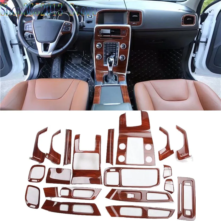 Для Volvo XC60 2014 2017 персиковое дерево узор внутренняя отделка покрытие Декоративные