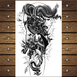 Y-XLWN китайский дракон 1 узор Для мужчин DIY тела Книги по искусству татуировки яркие Временные татуировки Стикеры Ms. Водонепроницаемый Дизайн