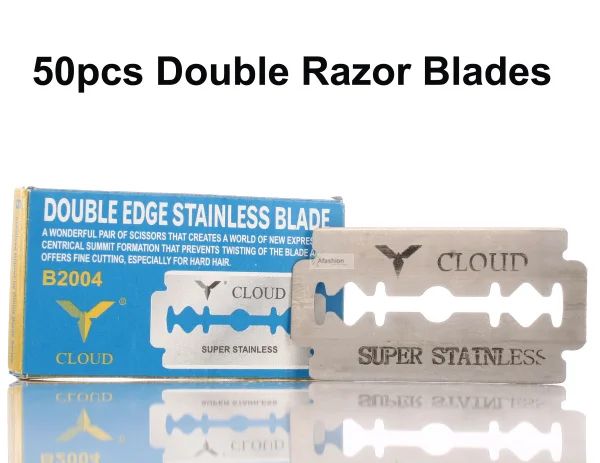 

50pcs Stainless Steel Double Edge Blade Safety Razor blades Beard Hair Cutting Shaving Sharper Thinning Knife cartridge tools