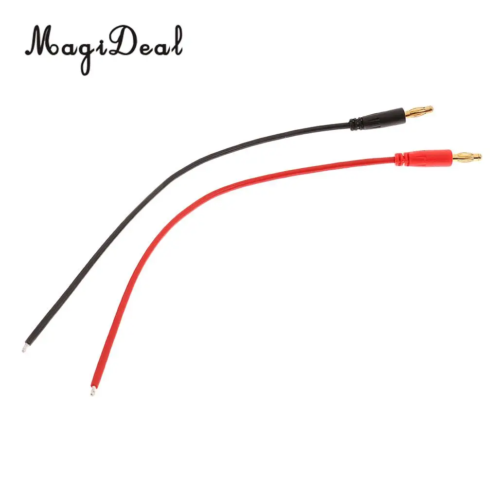 MagiDeal 6Pcs Banana 4mm Bullet Charger Connectors Plus 16AWG Silicone Wire for RC Cars Boats Planes Replacement 240mm