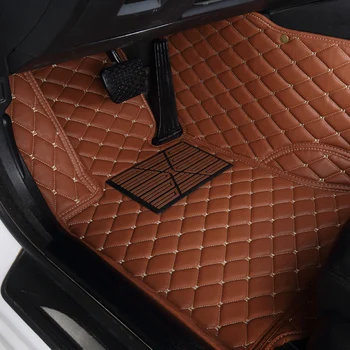 

3D custom Luxury Leather Car floor Mats For toyota bmw Audi benz CX-5 Hyundai land cruiser Volkswagen Skoda chrysler models mat