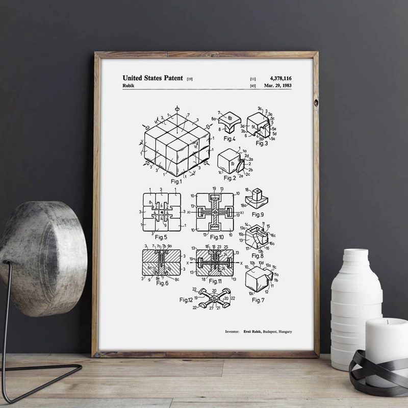 Magic Cube Game Wall Art Prints