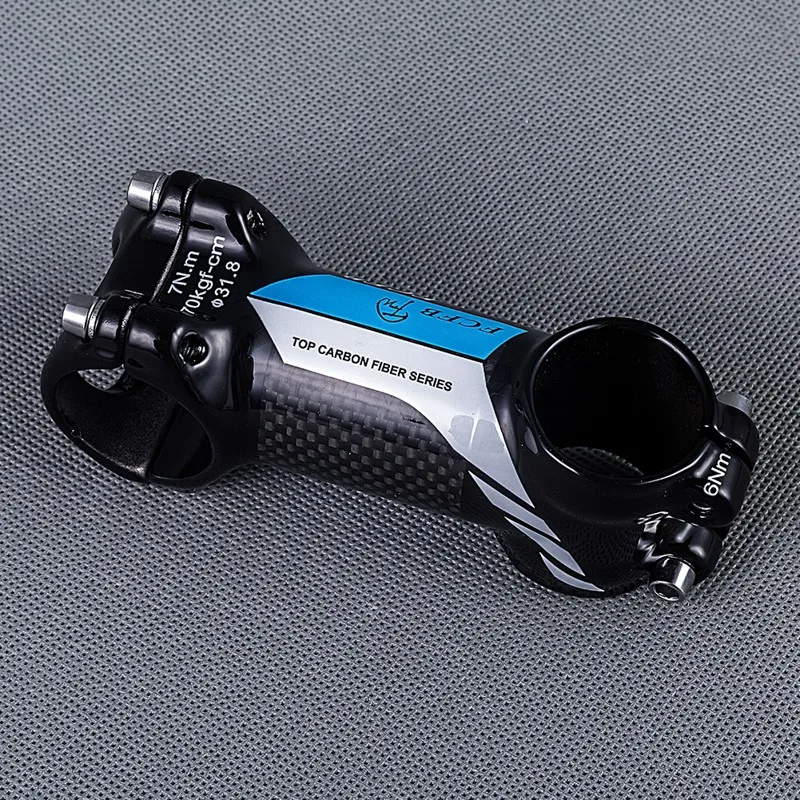 FCFB углеродное волокно MTB Запчасти для велосипеда набор углеродный плоский или стоячий Руль+ ствол+ подседельный штырь 3 к синий глянец