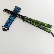 1 шт. нож-бабочка инструктор обучение складной призрак голова практика нет острых лезвий нож-серп бабочка инструмент складной нож