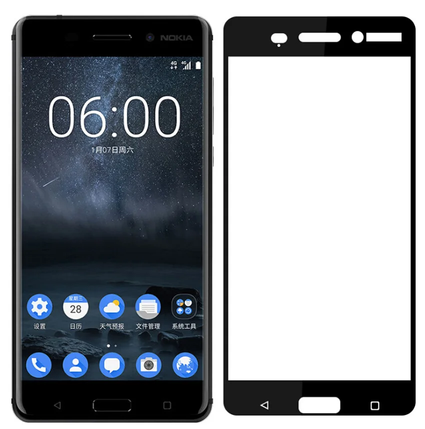 Новинка 0,3 мм полное покрытие из закаленного стекла для Nokia 3 5 6 8 2 5,1 3,1 2,1 1 чехол для телефона полная защита экрана Защитная пленка