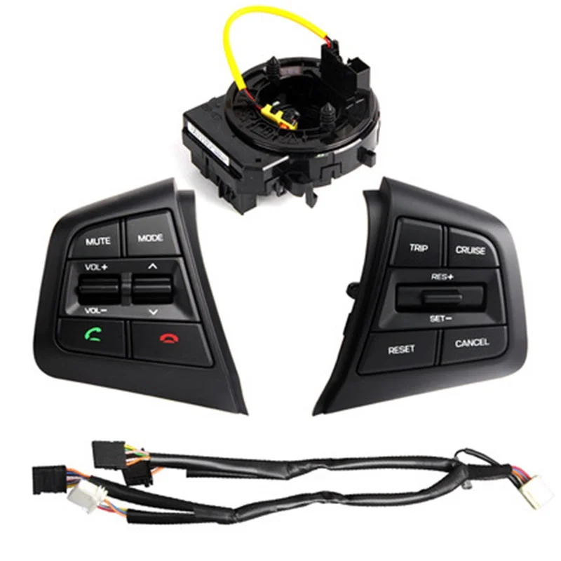 Кнопка рулевого колеса для hyundai ix251.6L кнопки Bluetooth телефон круиз контроль громкости канала дистанционного управления рулем - Цвет: Зеленый