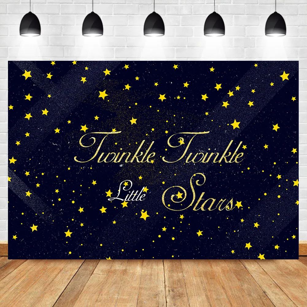 

Neoback Background for Photo Twinkle Twinkle Little Stars Baby Shower Birthday Party Booth Backdrop Photo Studio