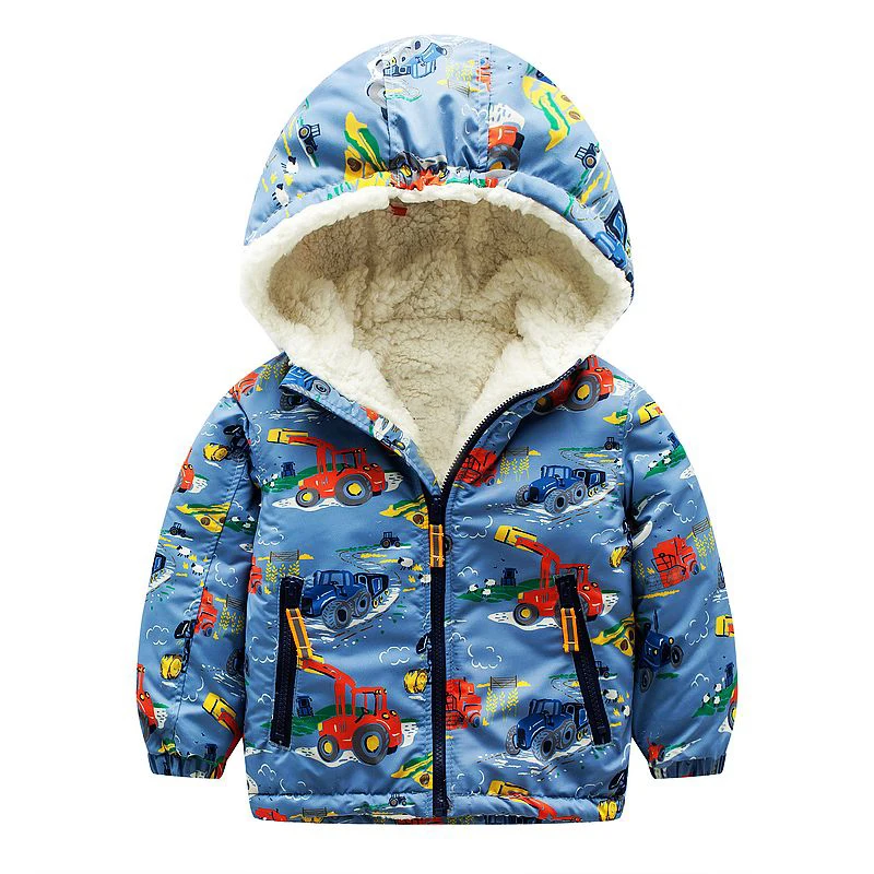 

Baby Boys Jackets 2017 Brand Kids Winter Down Jackets for Boys Clothes Hooded Wollen Pattern Children Outerwear Girls Parka Coat