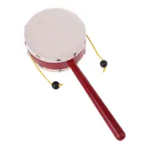 Детский встряхиватель деревянная погремушка барабан ударный ручной детский музыкальная игрушка в подарок