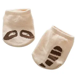 Kacakid для детей Для мальчиков и девочек, носки с забавными рисунками хлопковый для новорожденных носки для девочек бежевый