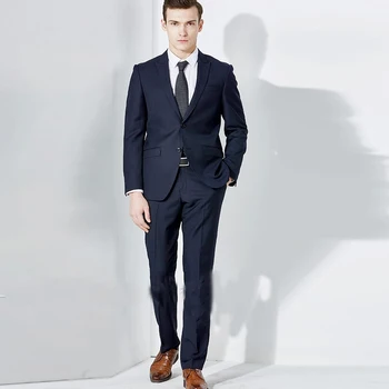 

Classic Black Business Style Suit Groom Wedding Suits 2 Pieces (Jacket+Pants) Suit Slim Fit for Men Notch Lapel Timeless 2018