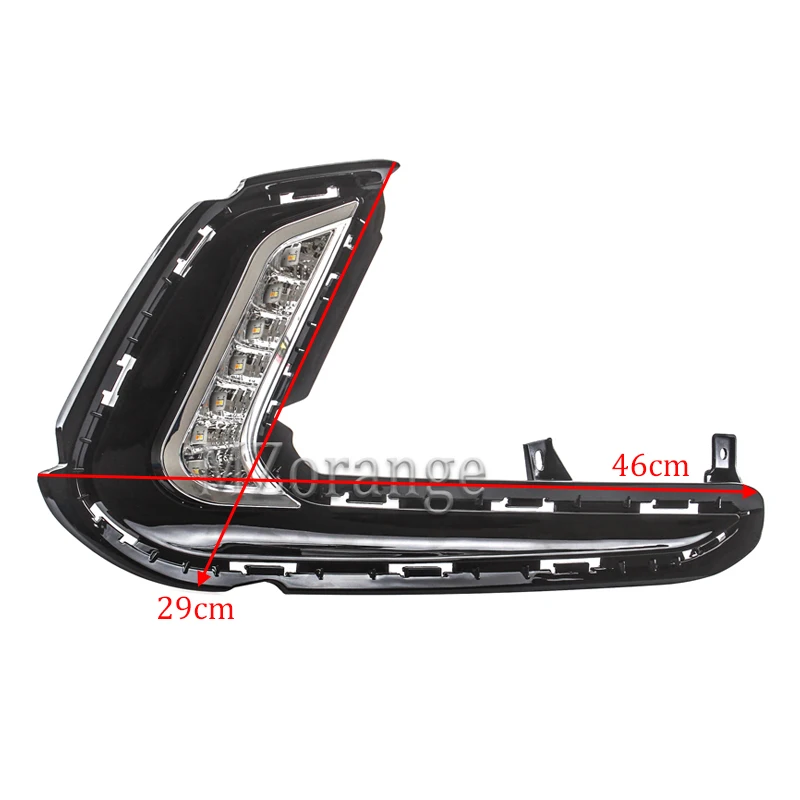  MZORANGE 2PCS For Hyundai Elantra 2016 2017 Led Daytime Running Lights Fog Lamp Cover DRL With Yell - 32969041824
