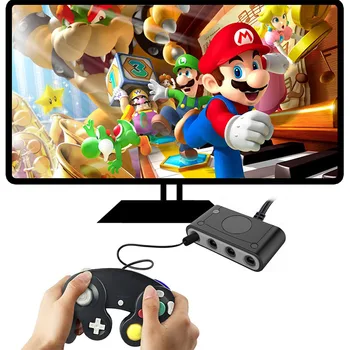 

Wired Pro Controller Gamepad for NintendoSwitch PC Support Turbo/Vibration Gamecube Style 4 USB Port Adapter With 1.8M Cable