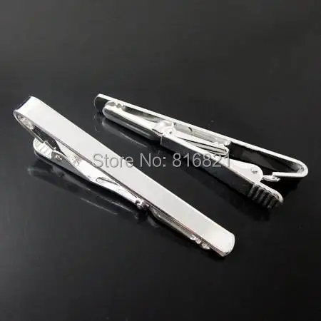 

Tie Clip Bar Blank Bezel Settings, Rhodium tone plated Brass, Tie Clips Clasps Men's Jewelry Findings, 50 pcs/lot