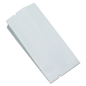 

100Pcs Kraft Paper Packaging Bags Open Top Heat Seal Package Bag Food Storage Bag White Aluminum Foil Organizer Bag for Kitchen