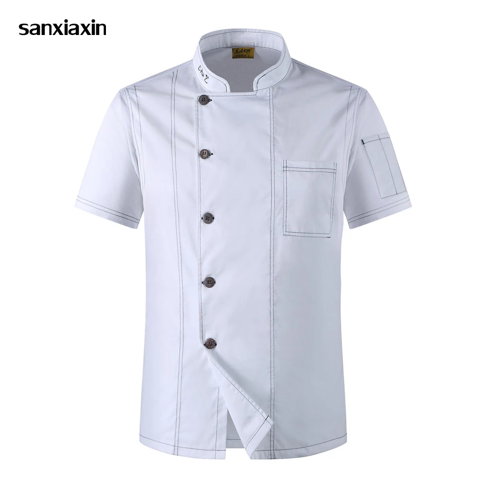 

Chef Jacket Hotel Chef's Uniform Short Sleeve Mesh Breathable Workwear Catering Restaurant Kitchen Bakery shirt wholesale chef
