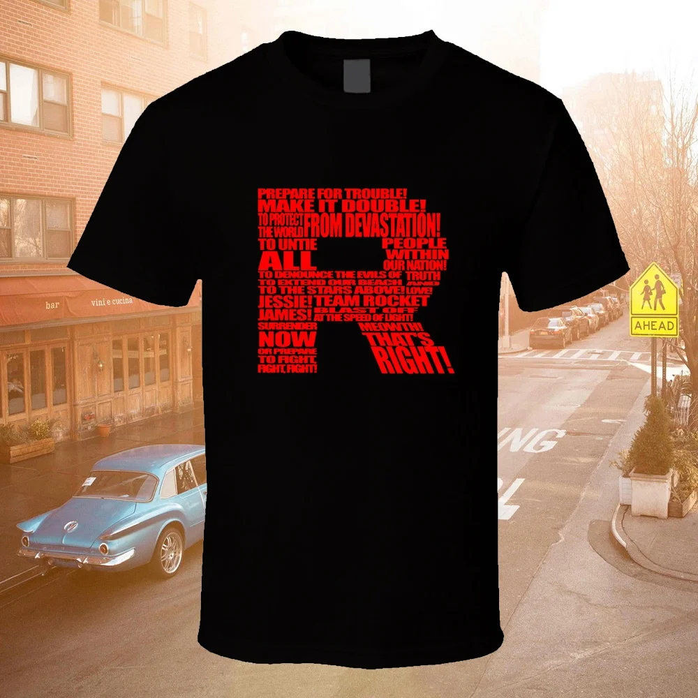 Team Rocket Men T Shirt Cotton Short Sleeves Funny Top 100% Sleeve O-Neck Tops Tee Shirts | Мужская одежда