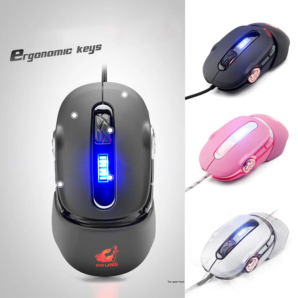 

V11 Mechanical Gaming Mouse RGB Backlight Ergonomic Mouse 3200DPI Adjustable Mice Macro Programming Game Optics For Laptop PC