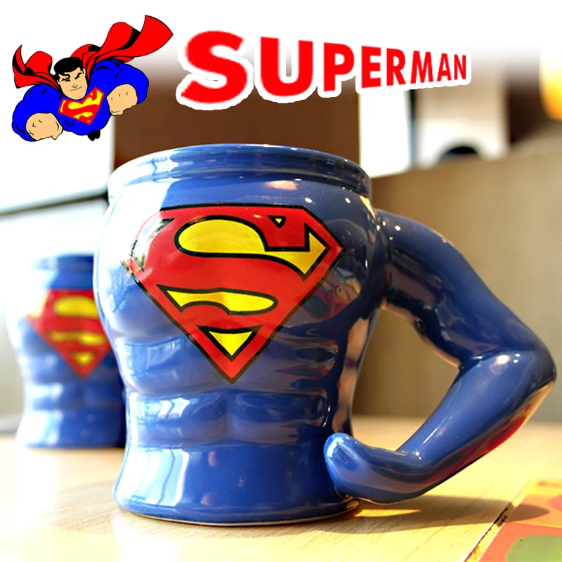 Marvel Super Hero Американский Супермен креативный подарок отправлен фитнес бойфренд 320 мл керамическая кофейная чашка кружка с креативной ложкой