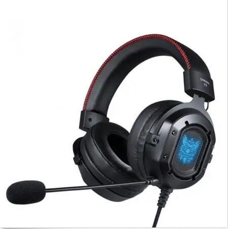 ONIKUMA K3 3,5 мм стерео бас объемный игровая гарнитура для PS4 Xbox One PC Mic цветная(RGB - Цвет: Черный