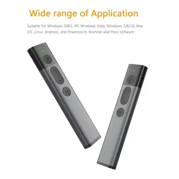 

Portable 2.4GHz USB Wireless Presenter PPT Remote Control with Green Laser Pointer Laser Flip Pen for Powerpoint Presentation