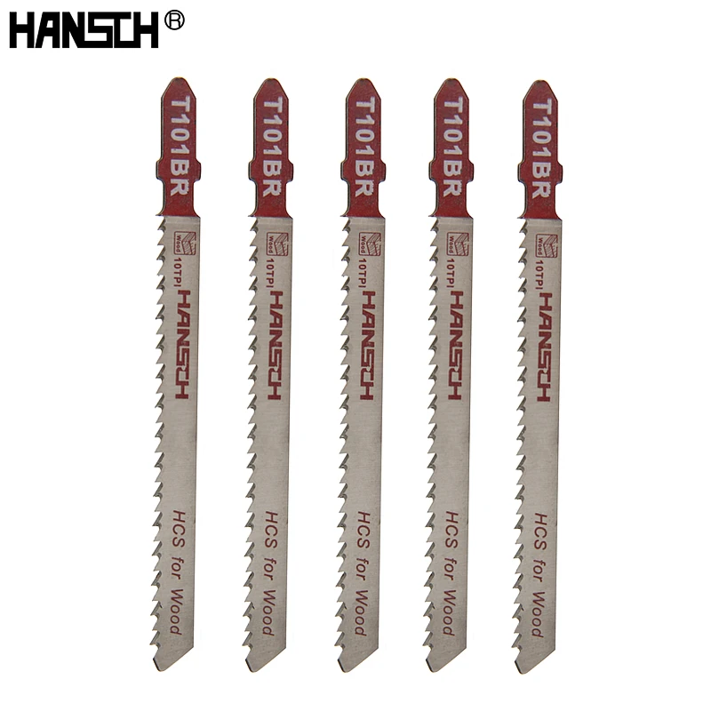 5 шт. лезвия для лобзика T101BR 100*2 Быстрорежущая древесина AEG Bosch Maki Metabo Dewalt Festo Holzher