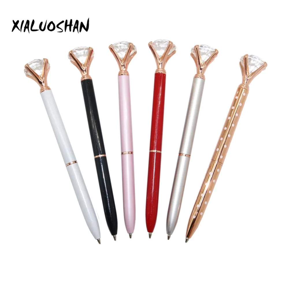 

The New brand Rose gold Decoration Ballpoint pen 6 colors Kawaii Novel Writing stationery Ballpoint pen 1 Pc