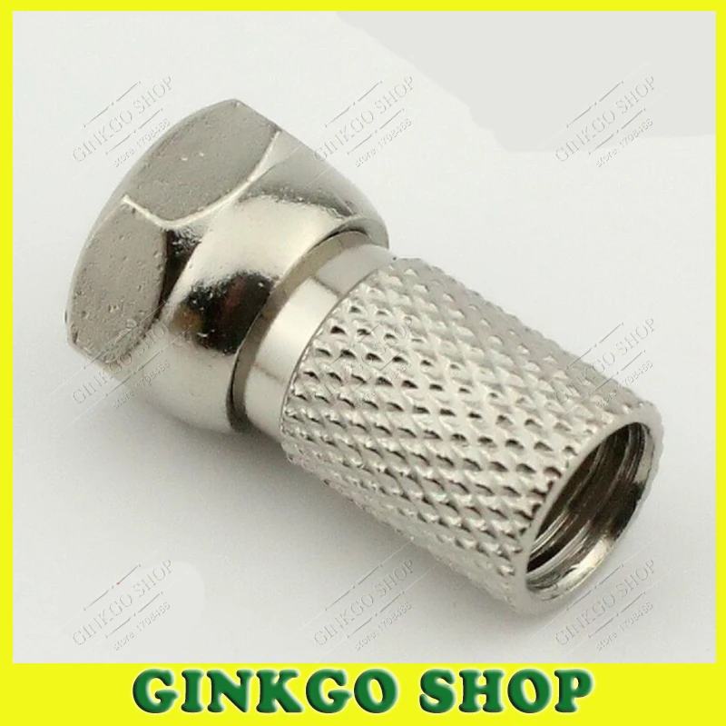 50pcs/lot Copper Metric Self Tightening F Head 75 5 2 Shielded Cables