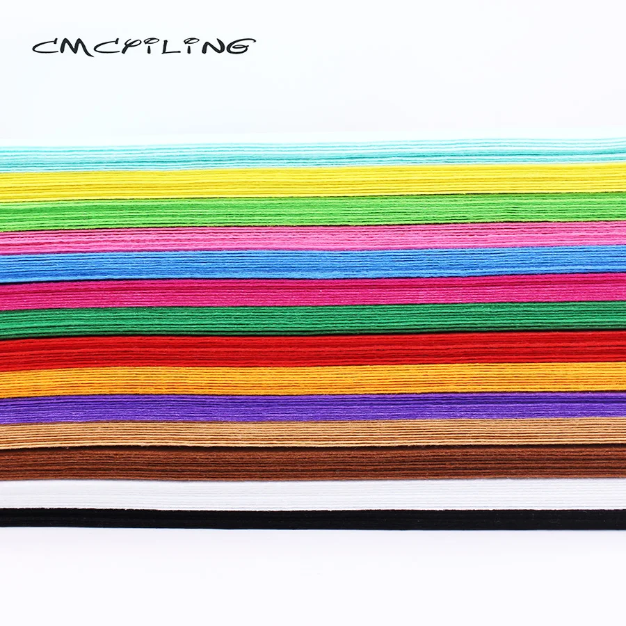 10 Pcs/Lot 20X30cm 1 MM Thickness Hard Felt Sheets For DIY Needlework Crafts Scrapbook Toys/Non-Woven/ Polyester Cloth felt fabric sheet