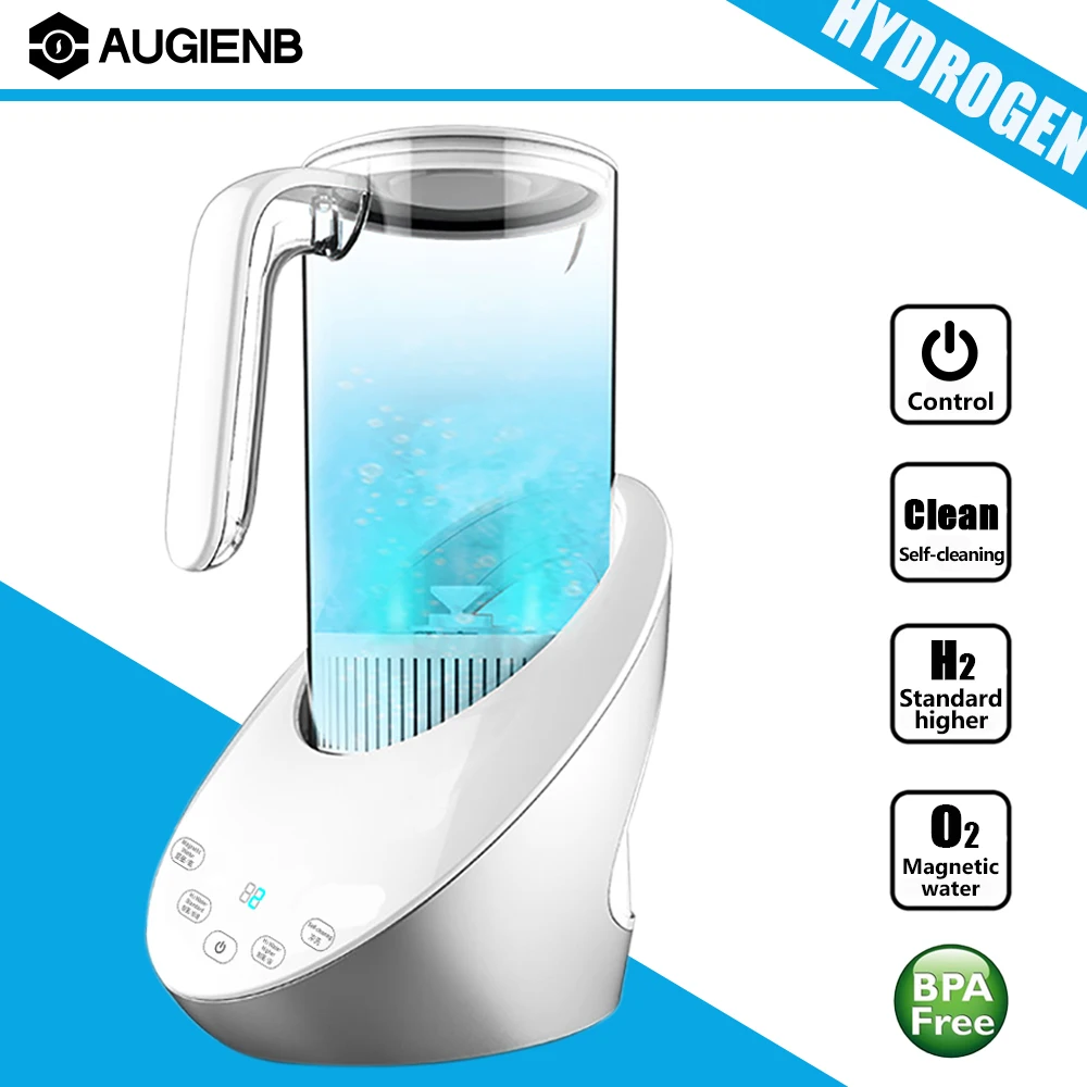 

Augienb 1.5L LCD Touch High Concentration Hydrogen-Rich Water Jug Water Ionizer Generator Household Water Filter Purifier