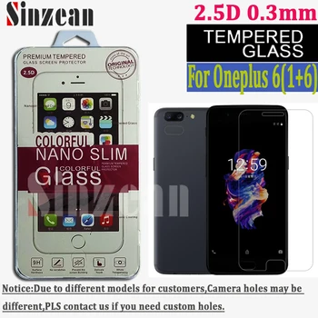

Sinzean 100pcs/lot For Oneplus 6T tempered glass screen protector for 1+6 front with retail box (0.3mm/2.5d)
