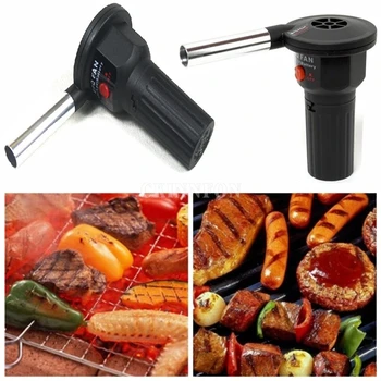 

100Pcs/Lot BBQ Fan Hand Fan Cranked Outdoor Picnic Camping BBQ Barbecue Tool Fan/Blower Barbecue Fire