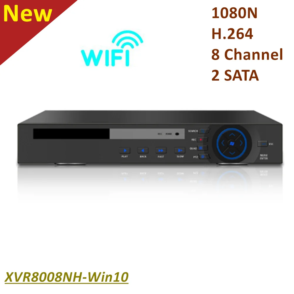 

CCTV Network Video Recorder 8 channel 5 in one Network recorder AVR TVR CVR DVR NVR 1080N H.264 2 SATA Support 3G and wifi
