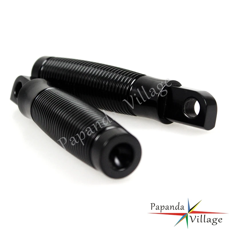 Papanda Motorcycle Footpegs Motorbikes 1/2&quot Clevis Footpeg Mounts Old School Black Foot Rests for Harley Choppers Bobbers Custom |