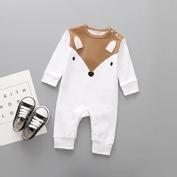 

New Born Baby Clothes Spring Autumn Baby Rompers Costume Soft Breathable Cotton Cartoon Unisex Long Sleeve Newborn Clothes A112