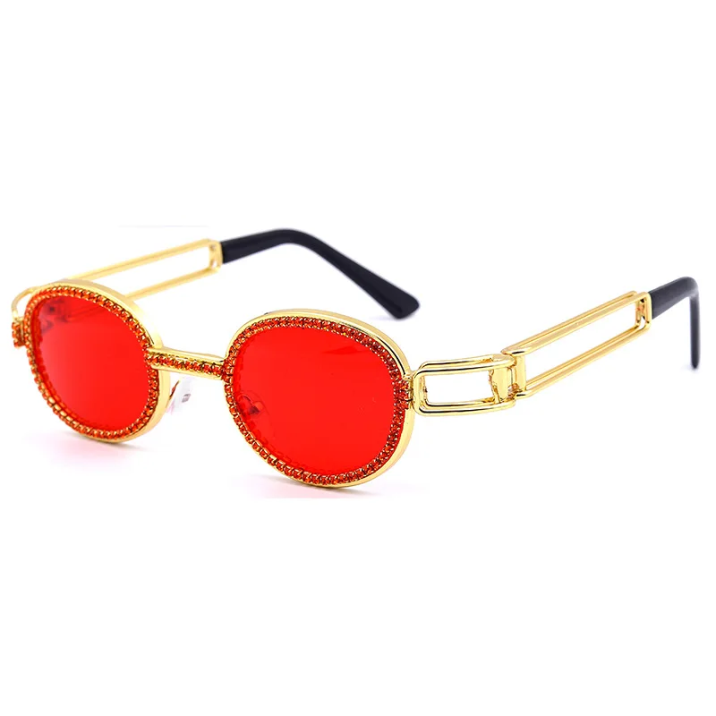 Небольшая фоторамка овальная Для женщин солнцезащитные очки оверсайз дизайнерские жемчужные Женские Симпатичные Элитный бренд солнцезащитные очки UV400 FML - Цвет линз: red