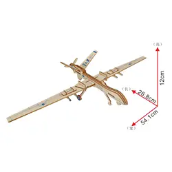 Лазерная резка 3D деревянные головоломки военная Униформа Warplane DIY сборки Дети Обучающие деревянные игрушки для мальчиков