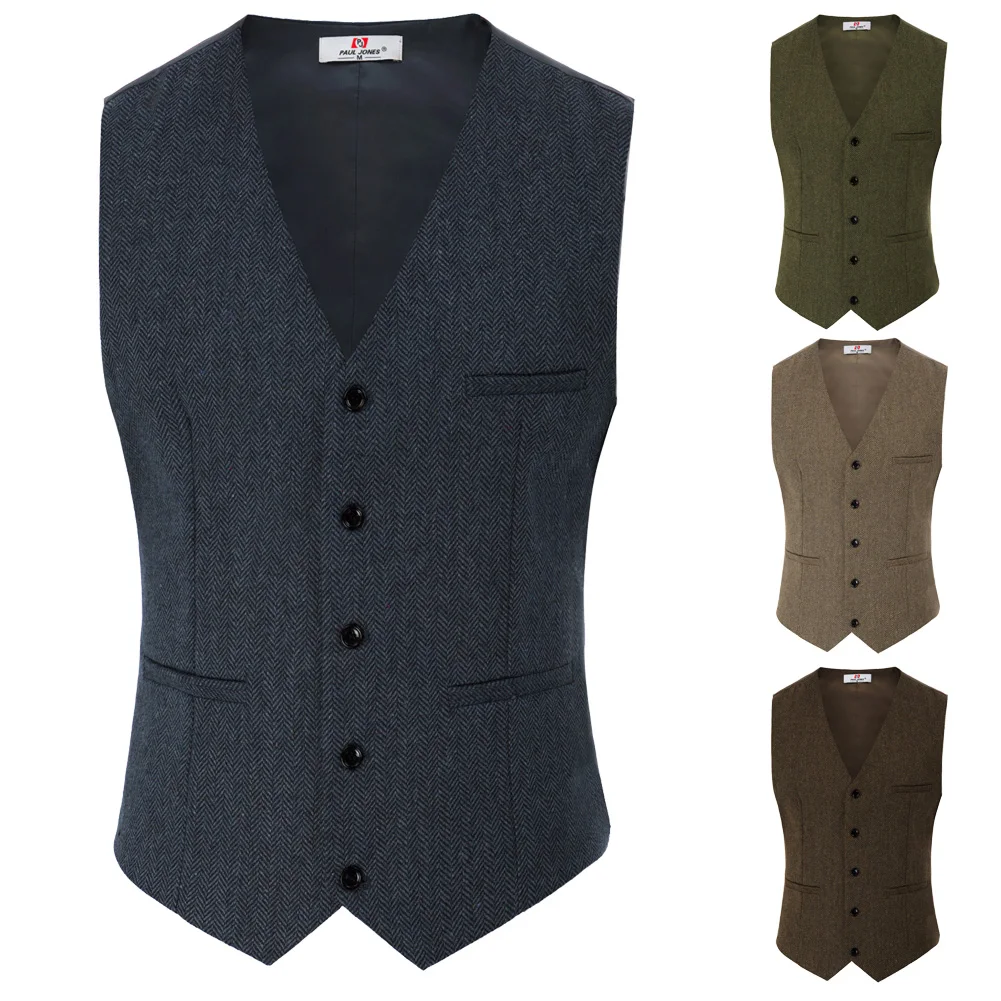  Mens Slim&Fit V-Neck Single Breasted Handkerchief Hem Waistcoat Vest Coat