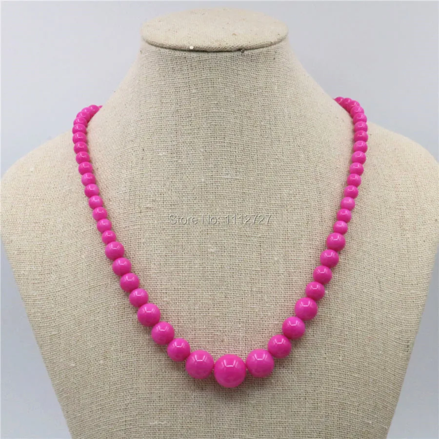 614mm Natural Rose Seashell Beads Tower Pearl Necklace Chain Girls