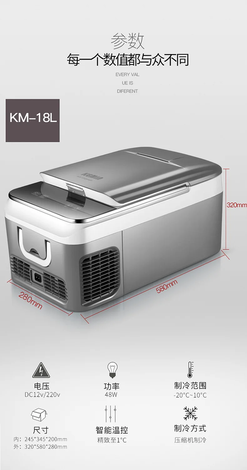 18L портативный автомобильный холодильник Компрессорное Охлаждение умный контроль температуры мини бытовой небольшой холодильник