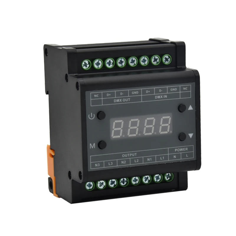 Новые светодиодные симистор DMX диммер контроллер AC 90 240V Высокая Напряжение 1A 3