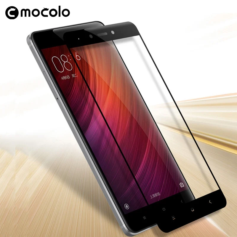 MOCOLO 2.5D Arc Edge Full Cover Tempered Glass Screen Protector for Xiaomi Redmi Note 4/Note 4X